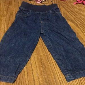 Dark blue jeans